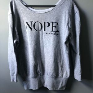 Off the shoulder Grey Etsy sweatshirt. Never worn